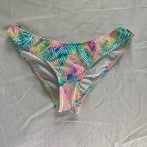 PINK Victoria's Secret Tropical Geometric Multicolor Bikini Bottom